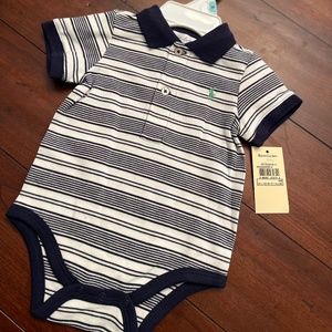 Infant Ralph Lauren Cotton Polo Bodysuit
